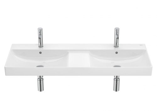 Roca Ona 120x46 cm FINECERAMIC mosdó, fehér Supraglaze A32768BS00