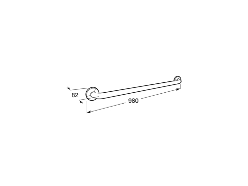 Roca Access Comfort 90 cm kapaszkodó, rozsdamentes acél A816930001