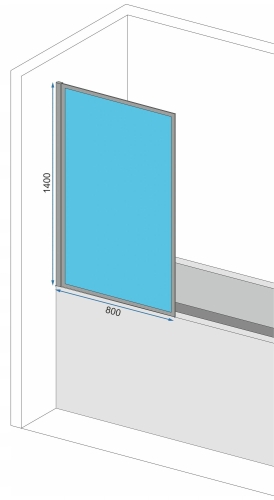 Rea Elegant Fix 80x140 cm kádparaván, arany REA-W5601