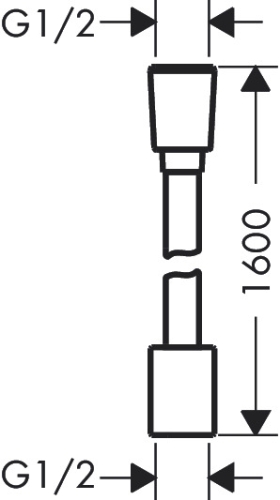 Hansgrohe Designflex 1,6 m textilszálas zuhanycső, polírozott arany 28260990