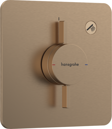 Hansgrohe DuoTurn Q falsík alatti 1 funkciós csaptelep, szálcsiszolt bronz 75614140