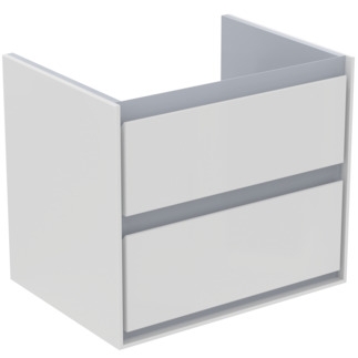 Ideal Standard Connect Air 60 cm fali mosdótartó szekrény 2 fiókkal, fehér/szürke E0818KN