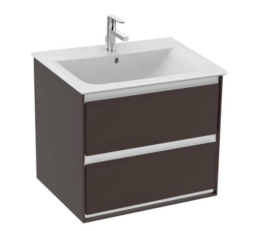 Ideal Standard Connect Air 60 cm fali mosdótartó szekrény 2 fiókkal, matt sötétbarna E0818VY