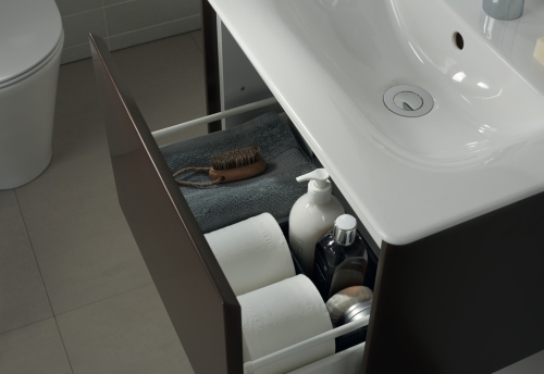 Ideal Standard Connect Air 50 cm fali mosdótartó szekrény 1 fiókkal, matt sötétbarna E0817VY