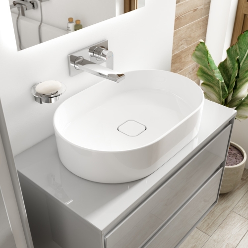 Ideal Standard Connect Air 80 cm fali mosdótartó szekrény 2 fiókkal, világosszürke E0819EQ