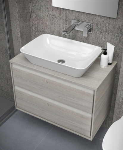Ideal Standard Connect Air 80 cm fali mosdótartó szekrény 2 fiókkal, világosszürke fa E0819PS
