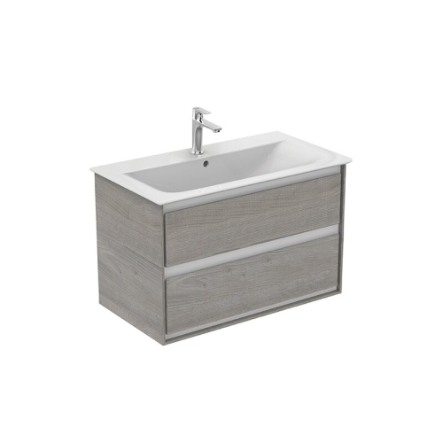 Ideal Standard Connect Air 80 cm fali mosdótartó szekrény 2 fiókkal, világosszürke fa E0819PS