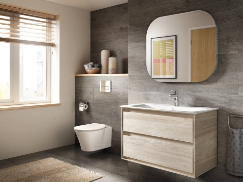 Ideal Standard Connect Air 80 cm fali mosdótartó szekrény 2 fiókkal, világosbarna E0819UK