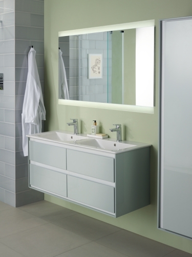 Ideal Standard Connect Air 120 cm fali mosdótartó szekrény 4 fiókkal, világosszürke E0822EQ