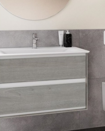 Ideal Standard Connect Air 120 cm fali mosdótartó szekrény 4 fiókkal, világosszürke fa E0822PS