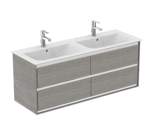 Ideal Standard Connect Air 120 cm fali mosdótartó szekrény 4 fiókkal, világosszürke fa E0822PS