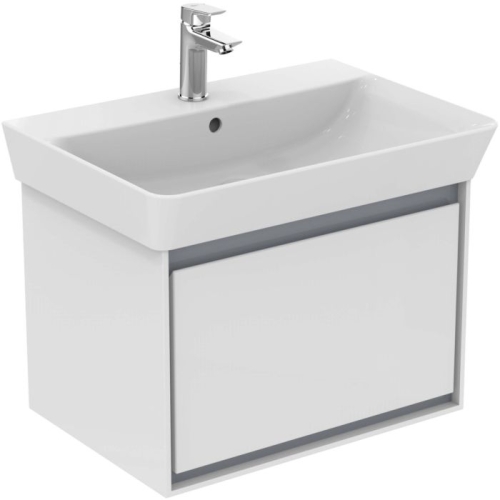 Ideal Standard Connect Air Cube 58 cm fali mosdótartó szekrény 1 fiókkal, fehér/szürke E0847KN