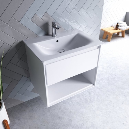 Ideal Standard Connect Air 60 cm fali mosdótartó szekrény nyitott polccal, fehér E0826B2