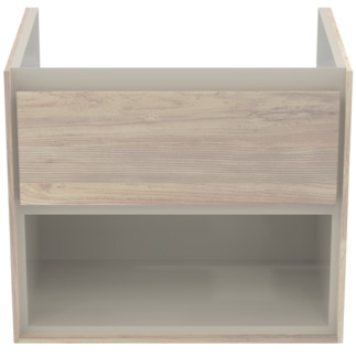 Ideal Standard Connect Air 60 cm fali mosdótartó szekrény nyitott polccal, világosbarna fa E0826UK