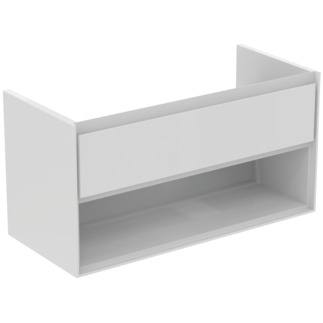 Ideal Standard Connect Air 100 cm fali mosdótartó szekrény nyitott polccal, fehér E0828B2