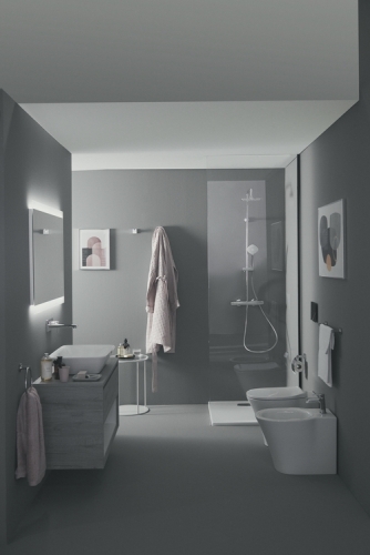 Ideal Standard Connect Air 100 cm fali mosdótartó szekrény nyitott polccal, világosszürke fa E0828PS
