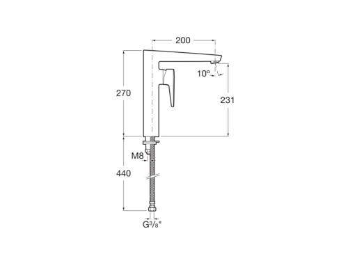 Roca Esmai mosogató csaptelep, króm A5A8431C00