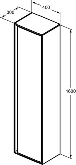 Ideal Standard Connect Air 160 cm kiegészítő szekrény, világosszürke E0832EQ