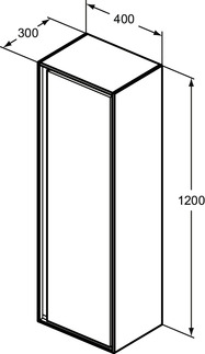 Ideal Standard Connect Air 120 cm kiegészítő szekrény, világosszürke fa E0834PS