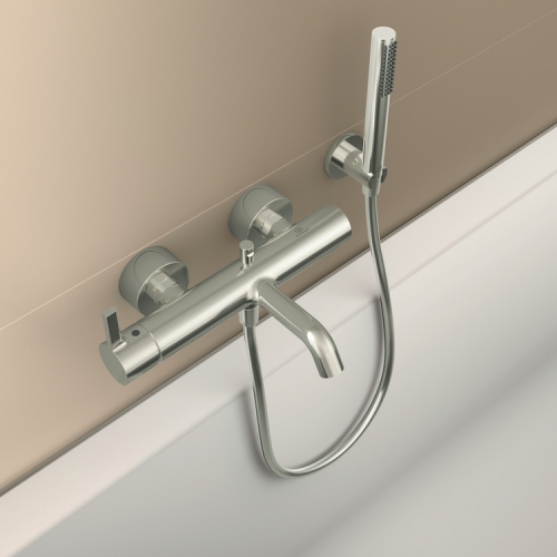 Ideal Standard JOY fali kádtöltő csaptelep zuhanyszettel, silver storm BC787GN