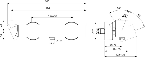 Ideal Standard EXTRA zuhany csaptelep, króm BD512AA