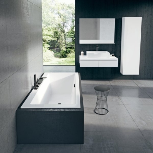 Ravak Chrome kádperemre szerelhető vízesés csaptelep fekete, CR 025.20BL matt fekete X070445