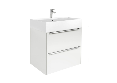 Roca Inspira Unik 60x50 cm mosdószekrény 2 fiókkal mosdóval, fényes fehér A851075806