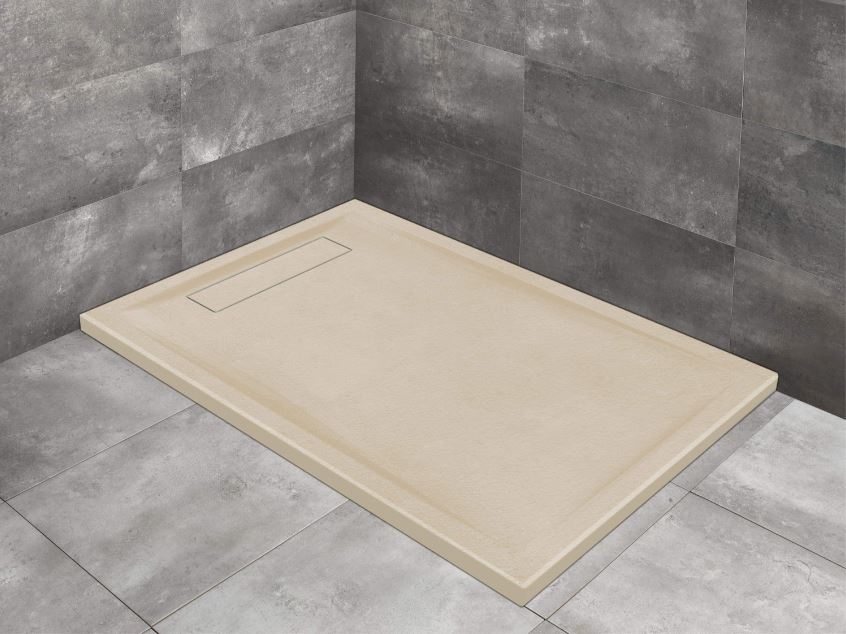 Radaway Doris F 100x80 szögletes öntöttmárvány zuhanytálca, beige DF1080-55