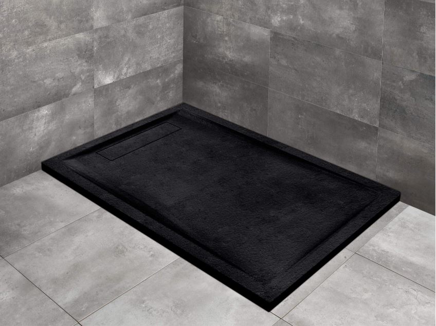 Radaway Doris F 160x80 szögletes öntöttmárvány zuhanytálca, fekete DF1680-54