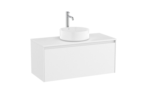 Roca Ona alsószekrény 100x46 cm 1 fiókkal pultra ültethető mosdóhoz, matt fehér A851726509