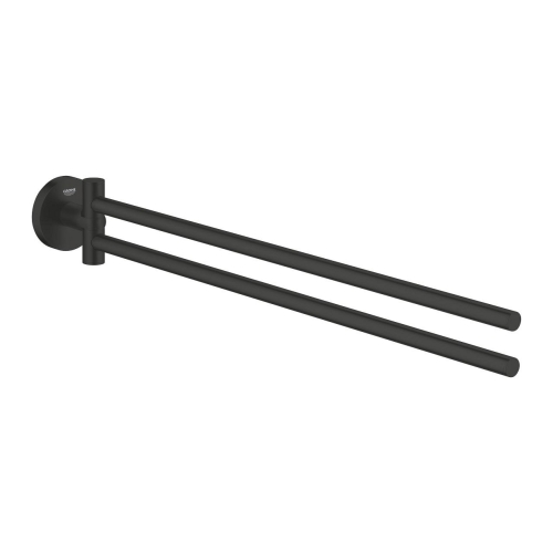 Grohe Essentials kétágú törölközőtartó, matt fekete 1024672430