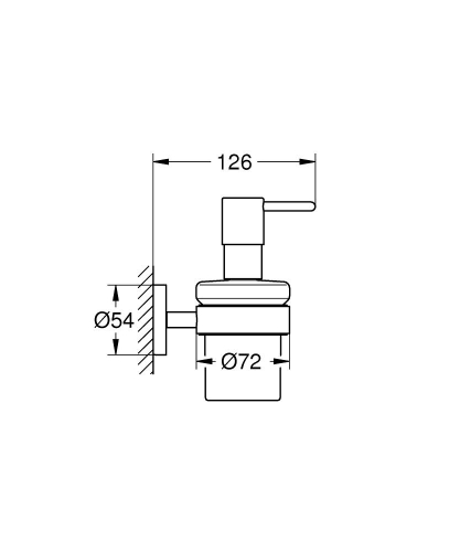 Grohe Essentials szappanadagoló, tartókonzollal, matt fekete 1022572430