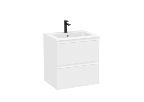 Roca Tenue 60 cm-es fürdőszobabútor szett matt fehér mosdóval, matt fehér A851933529