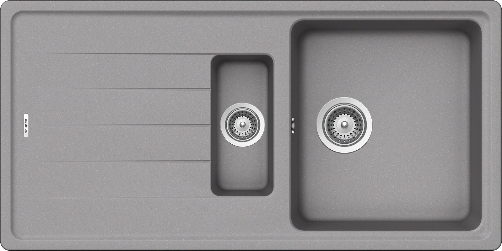 Schock Element D-150 Cristalite mosogató, szürke ELED150CROM