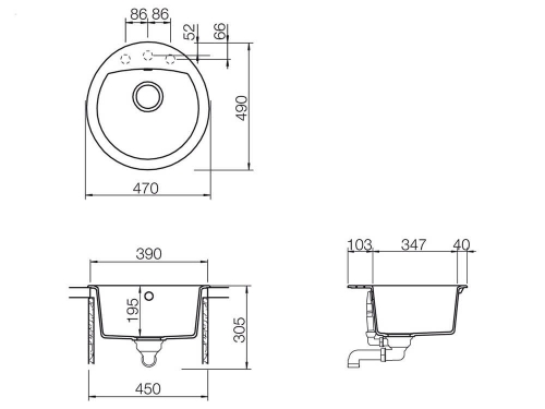 Schock Manhattan R-100 Cristalite mosogató, aszfaltszürke MANR100ASPH