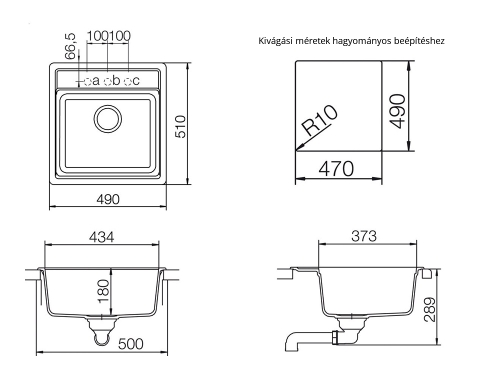 Schock Nemo N-100S Cristalite mosogató, homok NEMN100SSABB