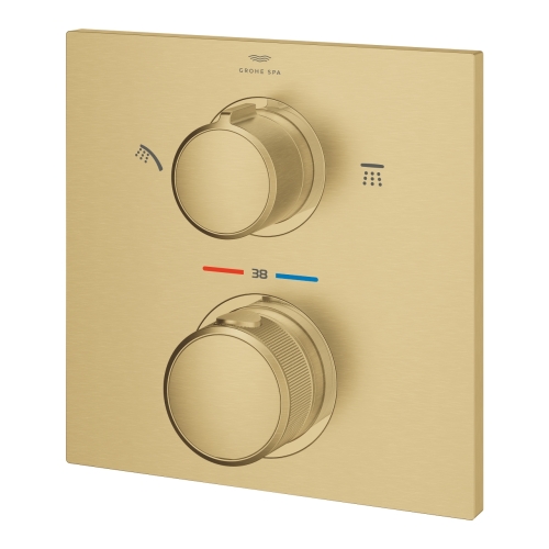 Grohe Allure termosztátos zuhanycsaptelep 2 fogyasztóhoz, Brushed Cool Sunrise 29181GN2