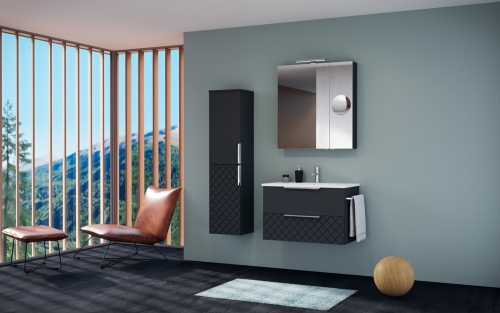 Tboss Quarto 80 AM alsószekrény mosdóval, alsó mart fiók (több színben)