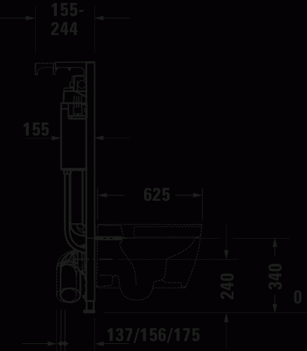 Duravit DuraSystem® Szerelőelem WC-hez, száraz beszereléshez Standard WD1011000000