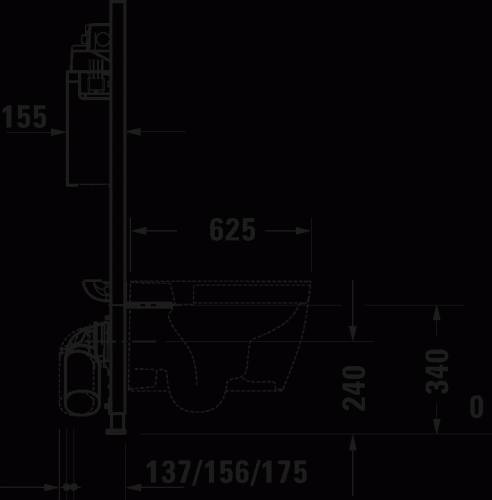 Duravit DuraSystem® Szerelőelem WC-hez, száraz beszereléshez Basic WD1020000000