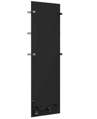 AREZZO design ONYX BLACK 3 elektromos törölközőszárító radiátor matt fekete üveg AR-ONYX3MBMATT