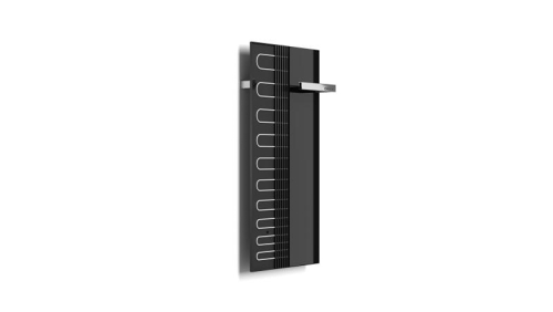 AREZZO design ONYX BLACK 3 elektromos törölközőszárító radiátor matt fekete üveg AR-ONYX3MBMATT
