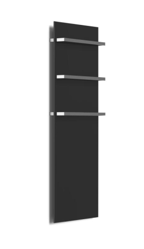 AREZZO design ONYX BLACK 3 elektromos törölközőszárító radiátor matt fekete üveg AR-ONYX3MBMATT