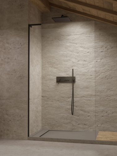 Radaway Modo SL II Black Walk-in 70 cm balos zuhanyfal, fekete 10319074-54-01L