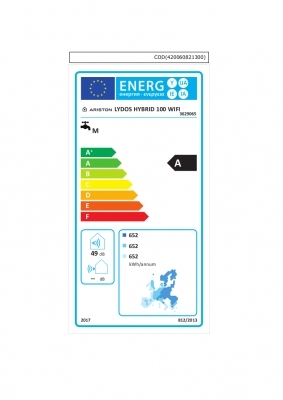 Ariston LYDOS HYBRID wifi 100 hőszivattyús, elektromos vízmelegítő 3629065