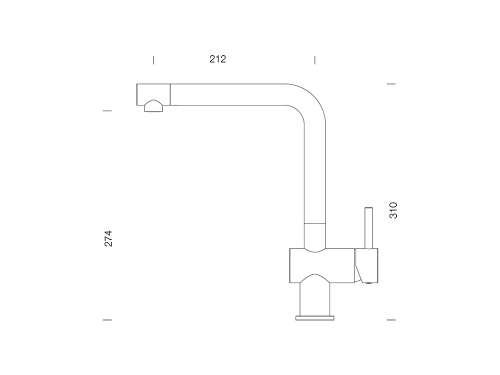 Schock Epos Cristalite álló mosogató csaptelep, szürke 540000CROM