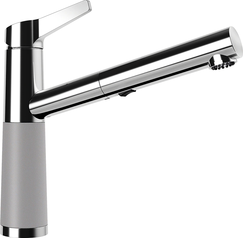 Schock SC-510 Cristalite kihúzható fejes mosogató csaptelep, szürke 554120CROM