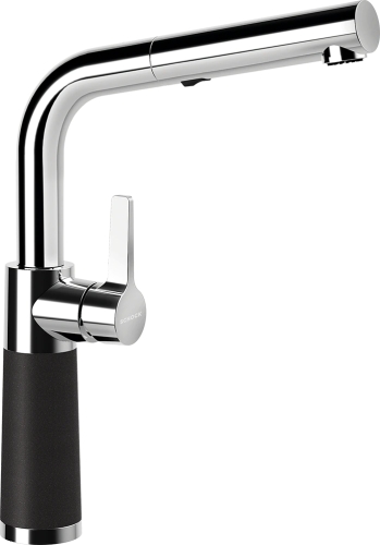 Schock SC-540 Cristalite kihúzható fejes mosogató csaptelep, fekete 557120NERO
