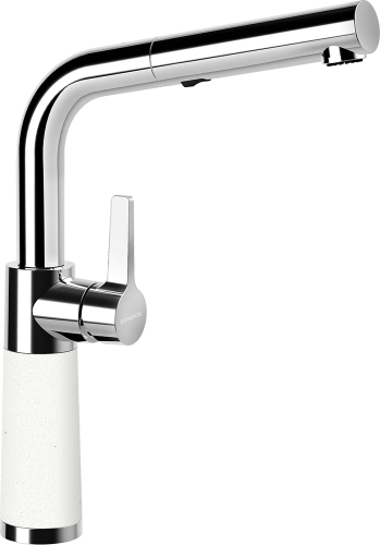 Schock SC-540 Cristalite kihúzható fejes mosogató csaptelep, fehér 557120ALPI
