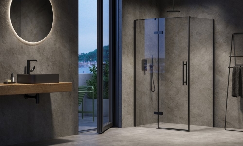 Ravak Cool! COSD2-110 zuhanyajtó transparent, matt fekete X0VVDC300Z1